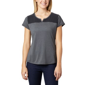 Columbia Place To Place II Short Sleeve, Camiseta Negros Para Mujer | 958271-BGP